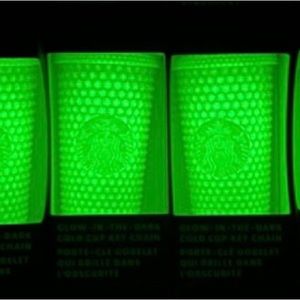 Starbucks Glow in the Dark Studded Keychain Cup Tumbler NWT Halloween 2022 GITD